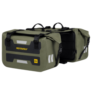 Alforja verde 30L 2 png Alforja Impermeable MOTOWOLF 30L